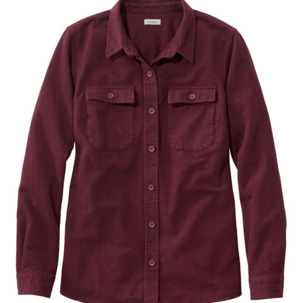 LL Bean Chamois Shirt - Deep Wine - Women's Size M